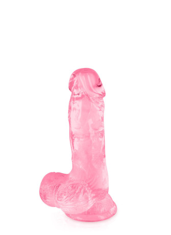 Gode jelly rose ventouse taille S 15.3cm - CC570129